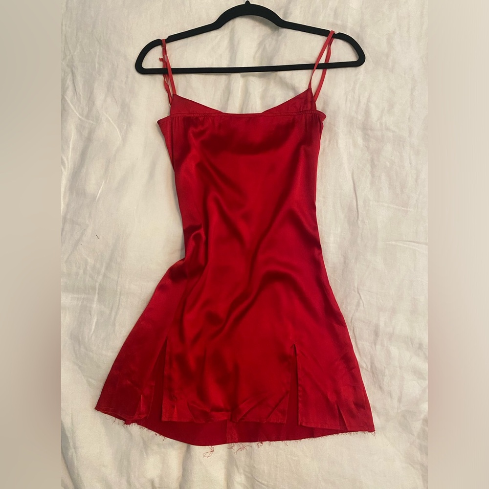 ARE YOU AM I Red Mini Dress - Picture 3 of 6